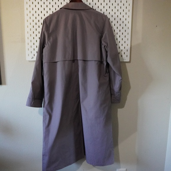 London Fog Womens Trench Coat Thinsulate Petite 12P Taupe Full Length - Picture 1 of 8